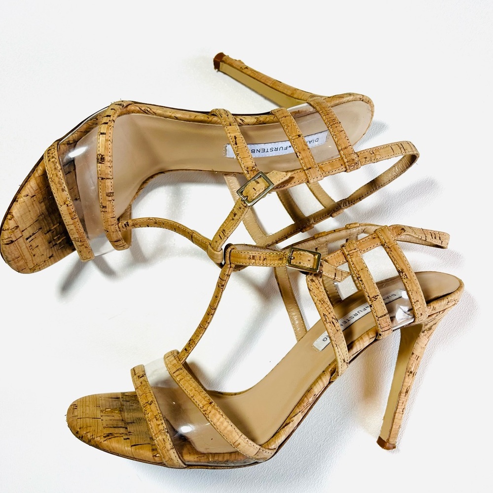 DVF  Diane von Furstenberg Viola Too evening Stiletto Cork